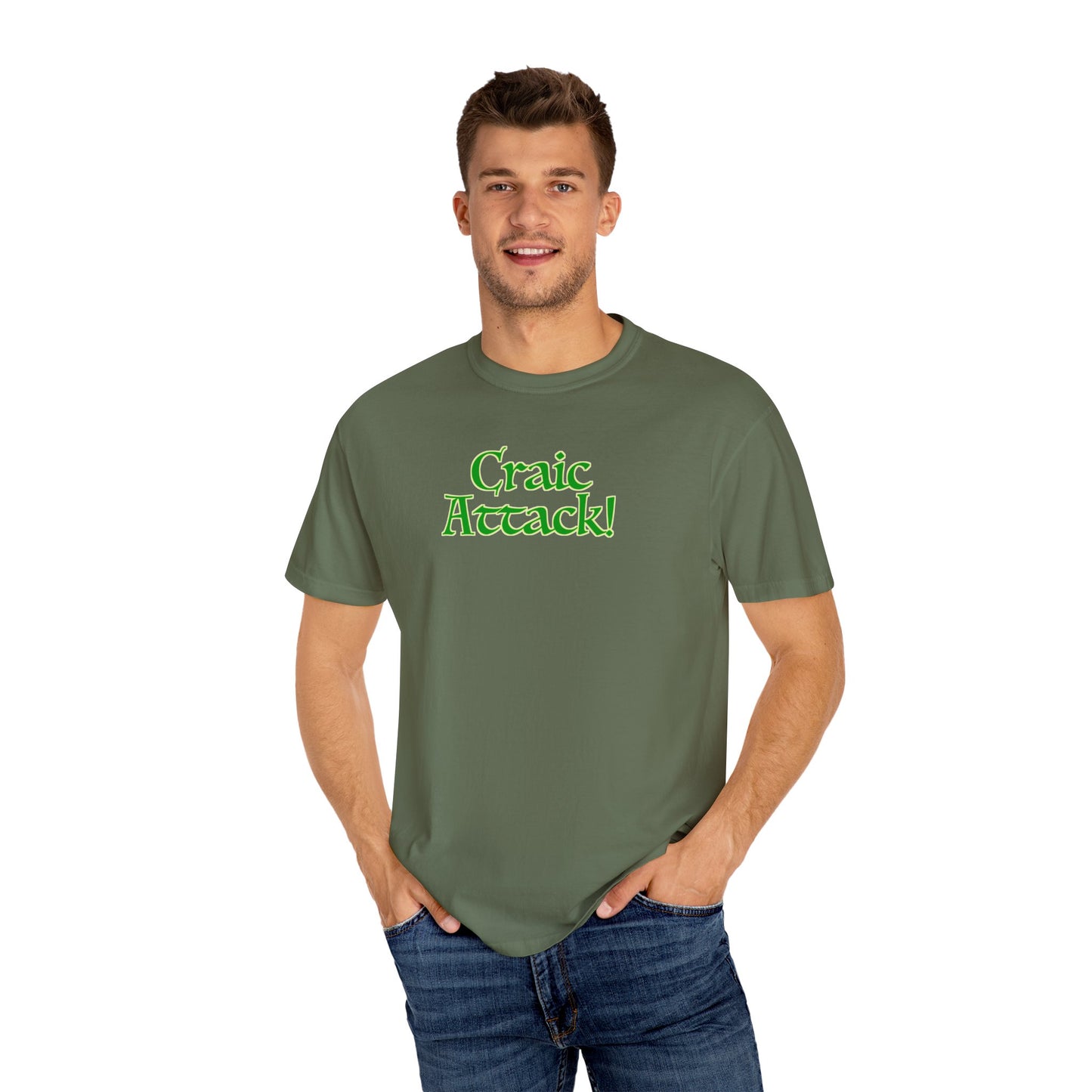 Craic Attack! Unisex Garment-Dyed T-shirt