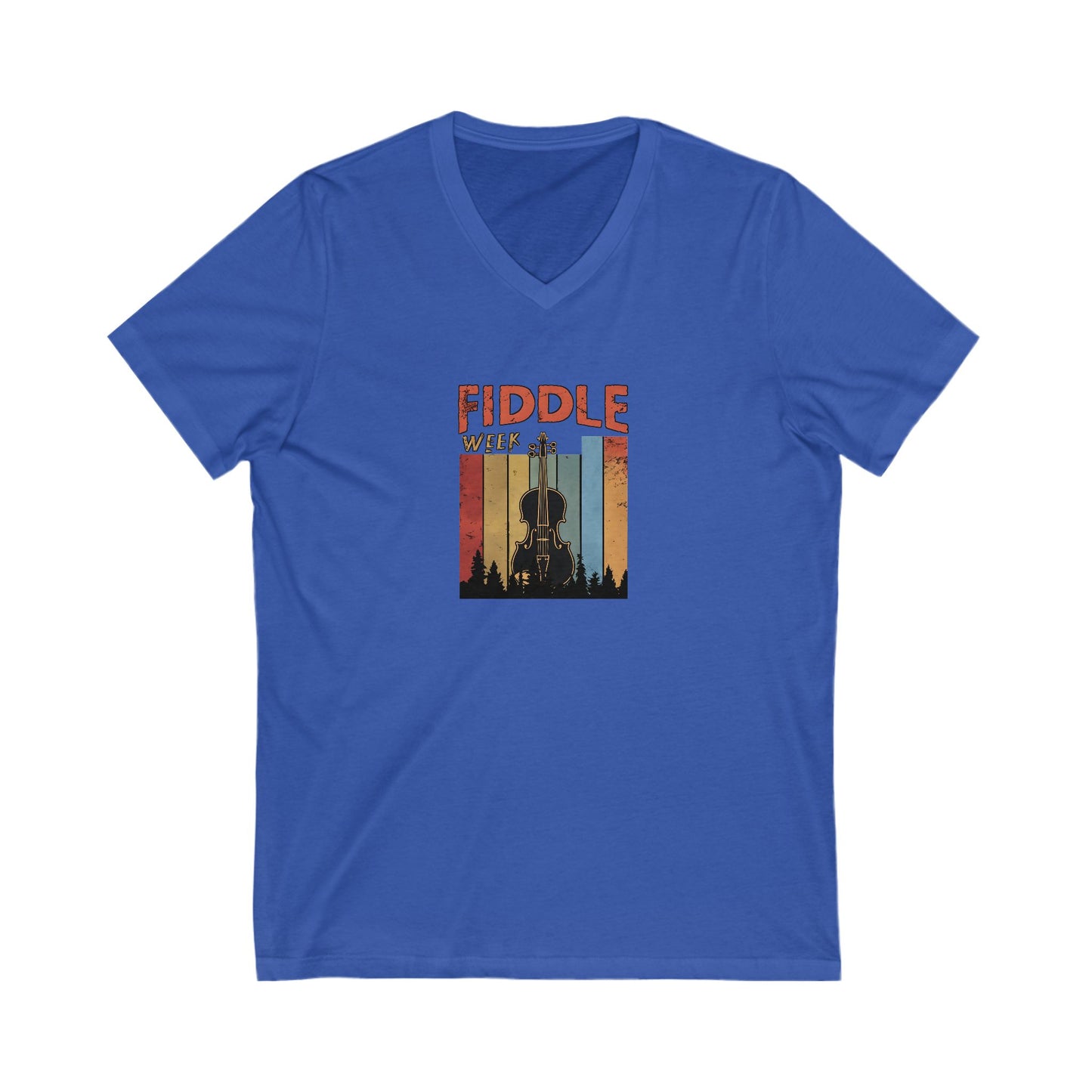 Fiddle Week V-Neck Unisex Tee