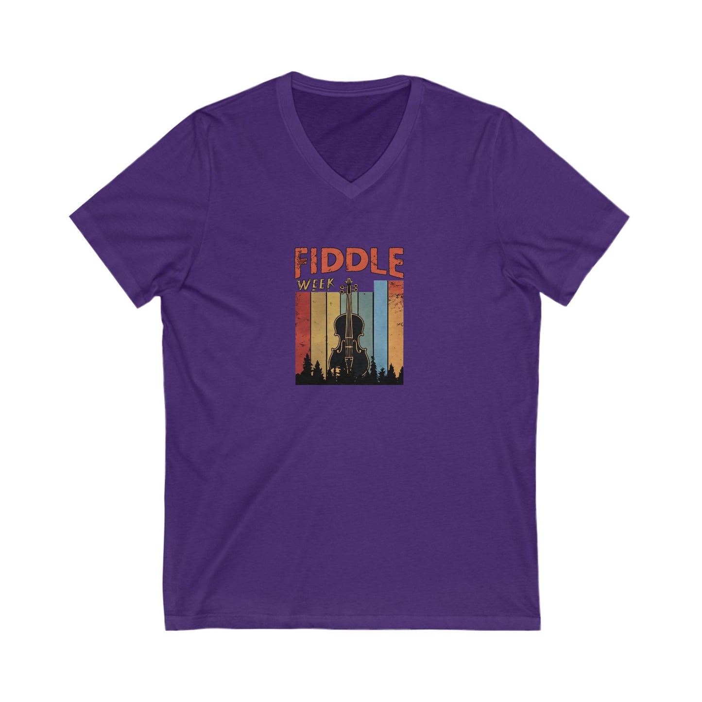 Fiddle Week V-Neck Unisex Tee