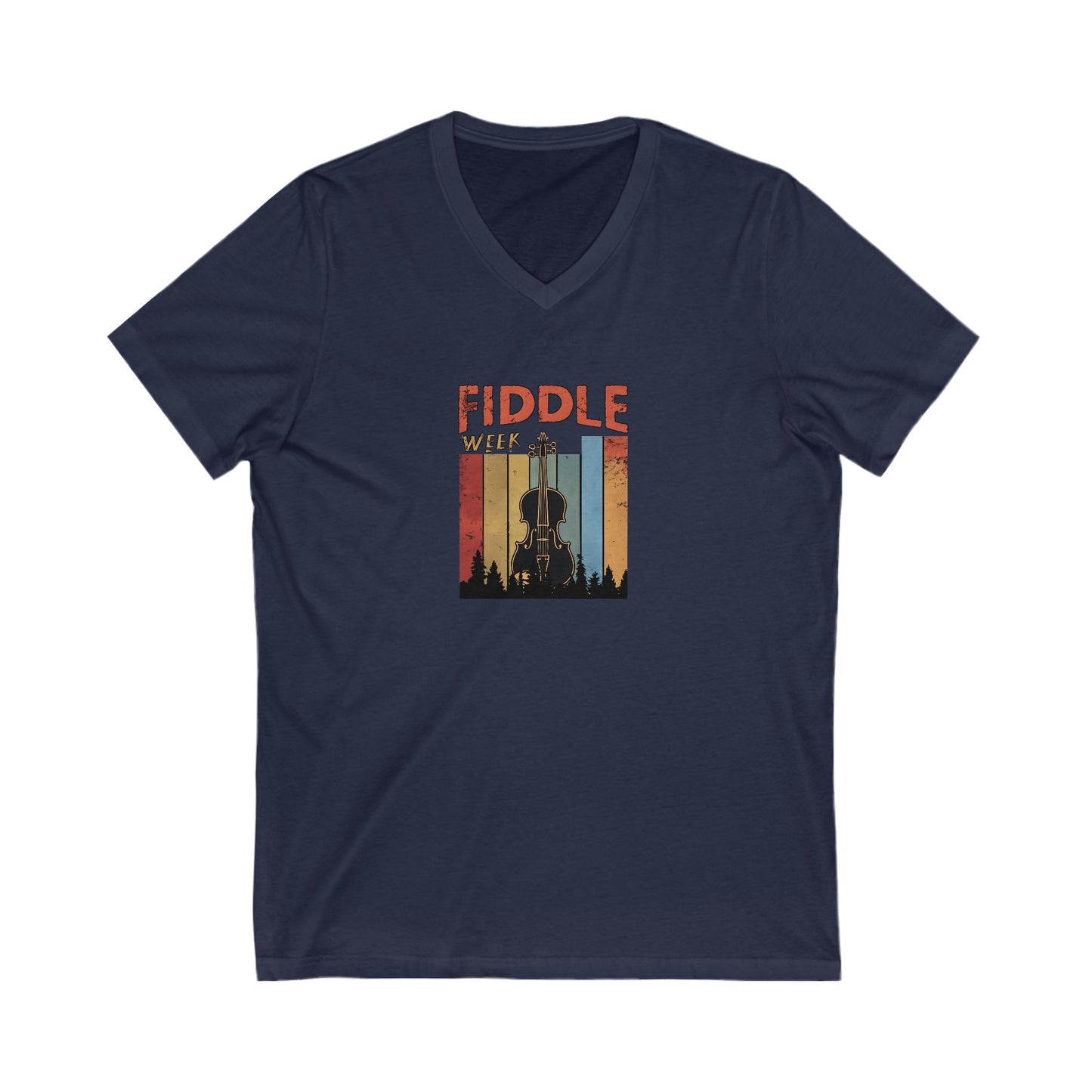 Fiddle Week V-Neck Unisex Tee