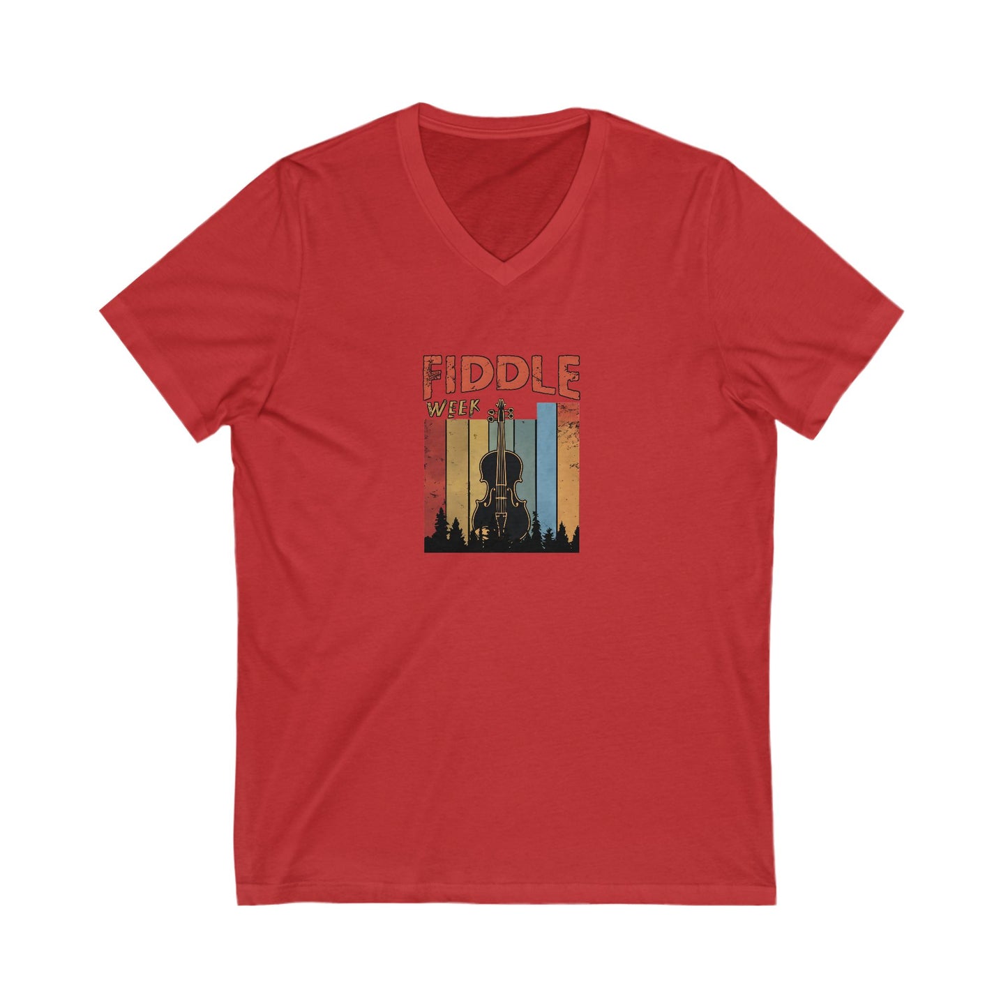 Fiddle Week V-Neck Unisex Tee