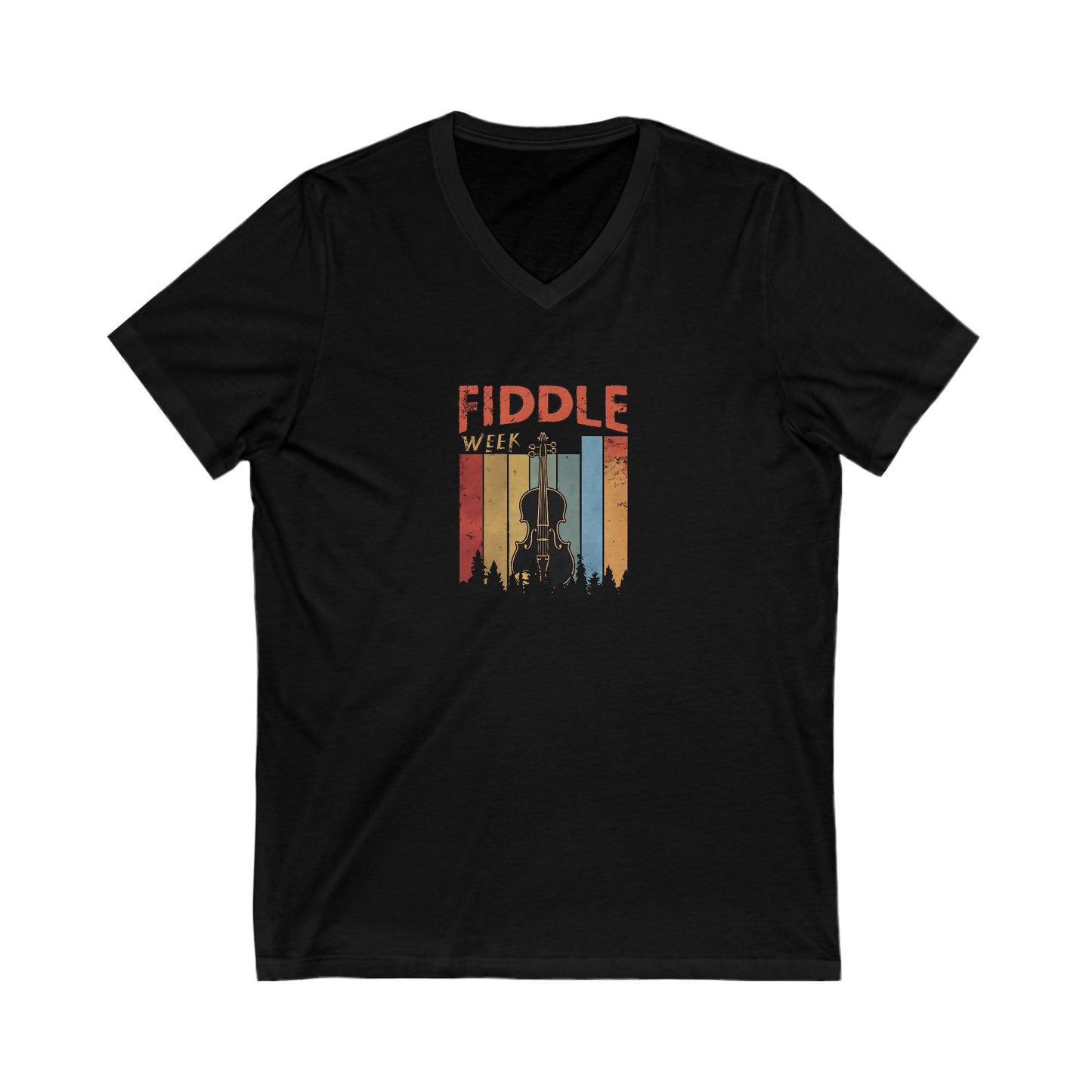 Fiddle Week V-Neck Unisex Tee