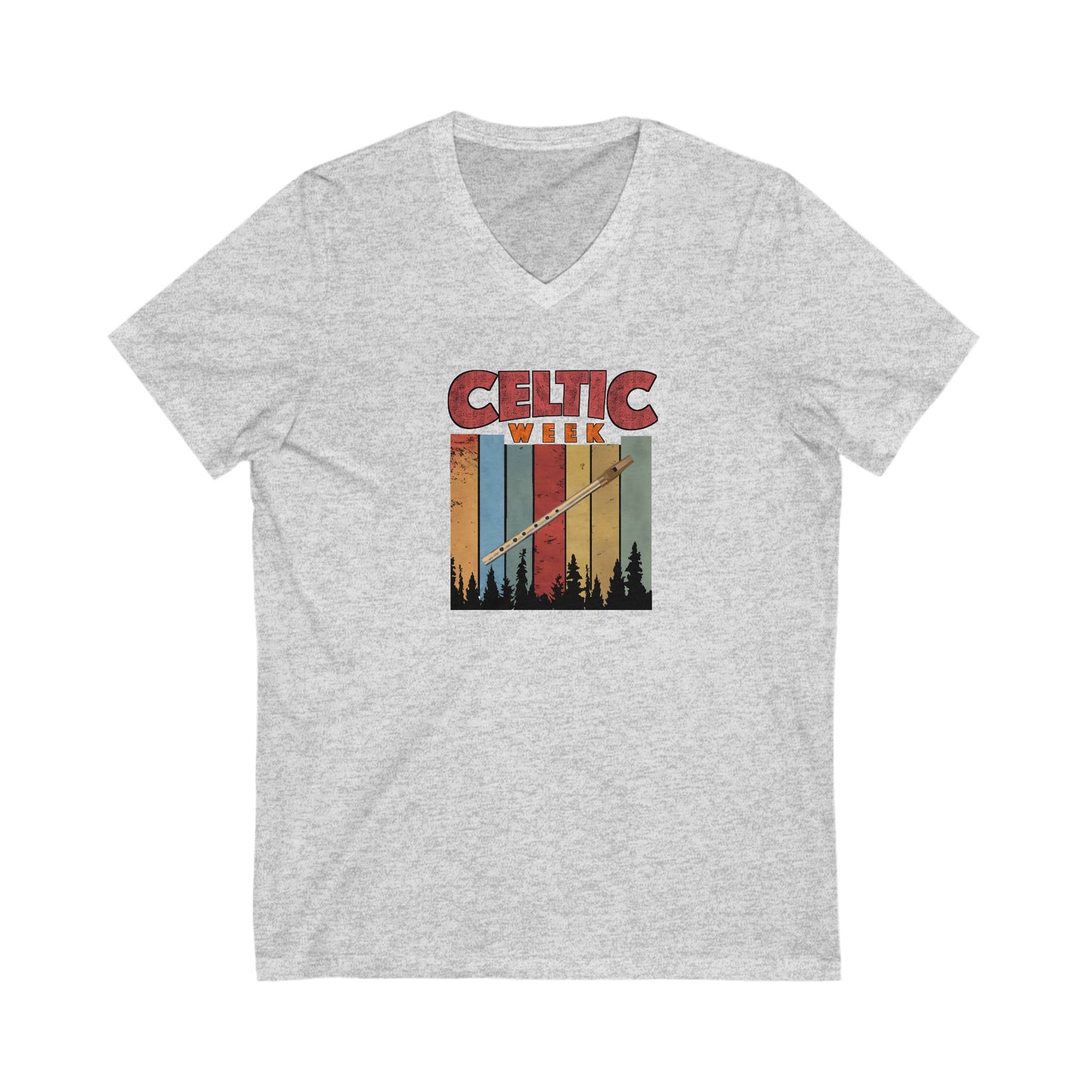 Celtic Week V-Neck Tee w/ tin whistle