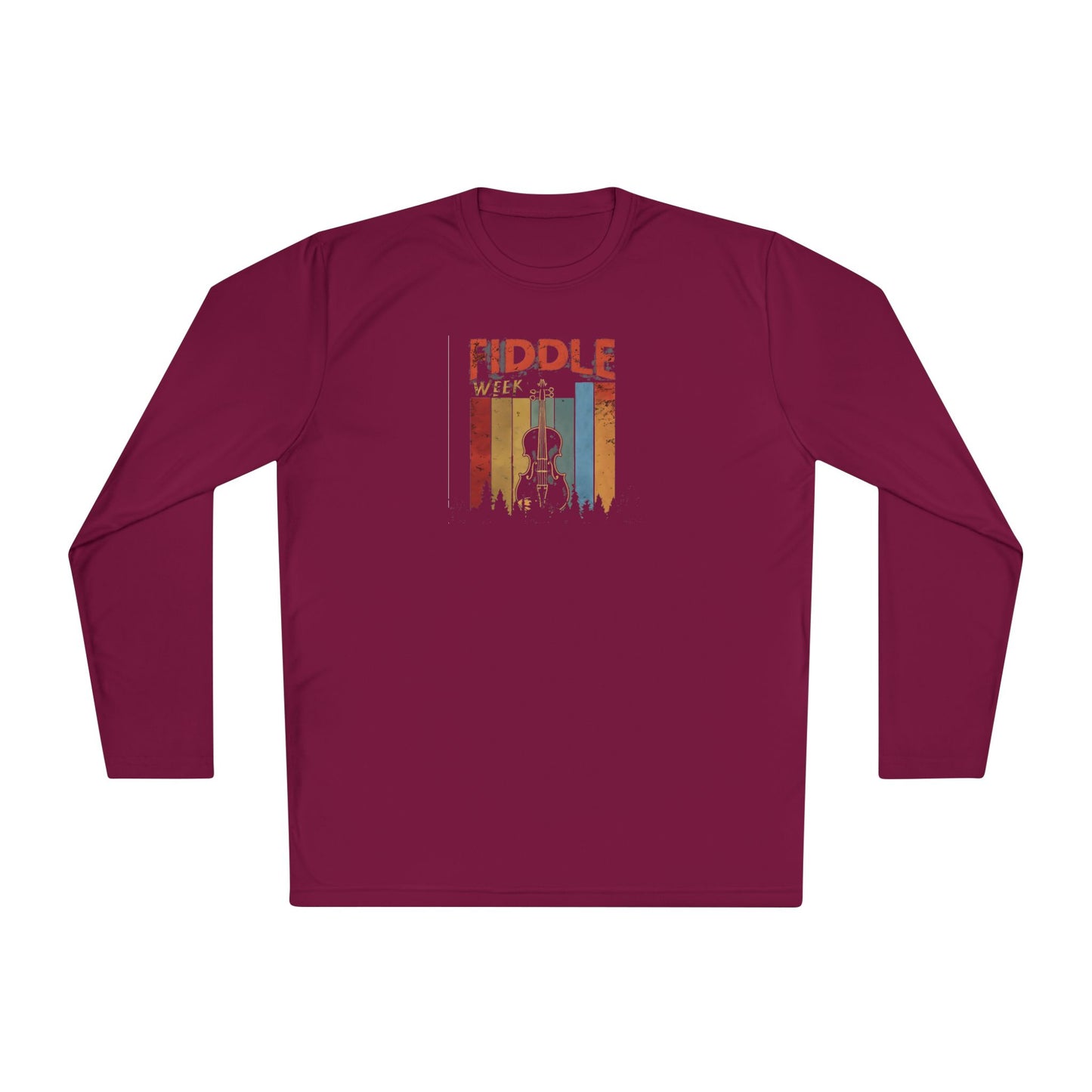 Vintage Fiddle Music Long Sleeve Tee, Music Lover Gift, Festival Apparel, Unisex Lightweight Shirt, Country Music Tee, Unique Graphic Tee