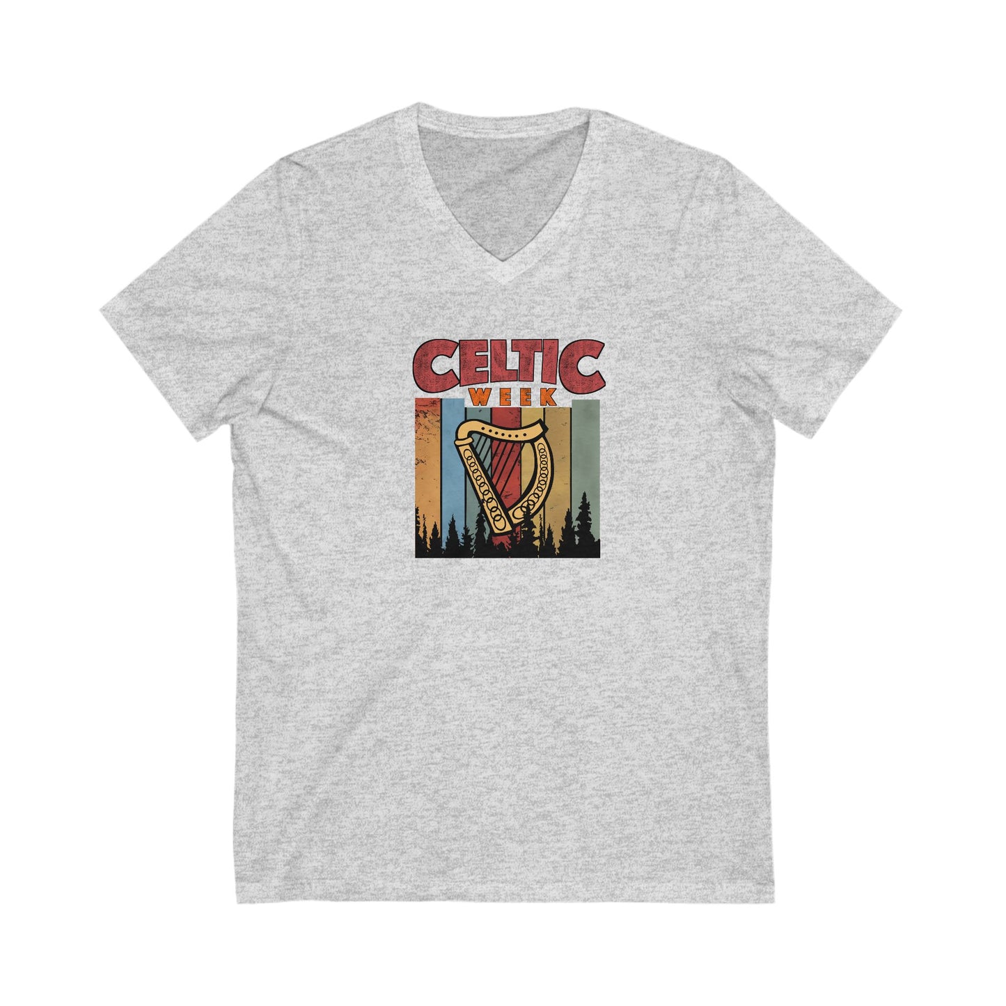 Celtic Week V-Neck Tee w/ Harp