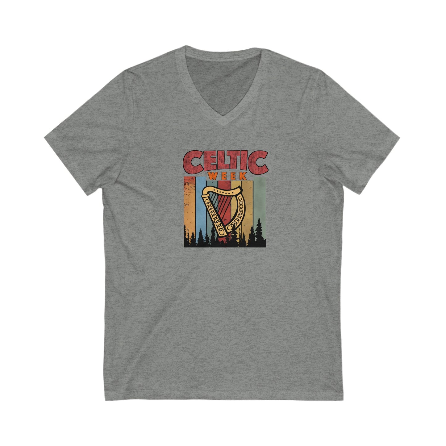 Celtic Week V-Neck Tee w/ Harp
