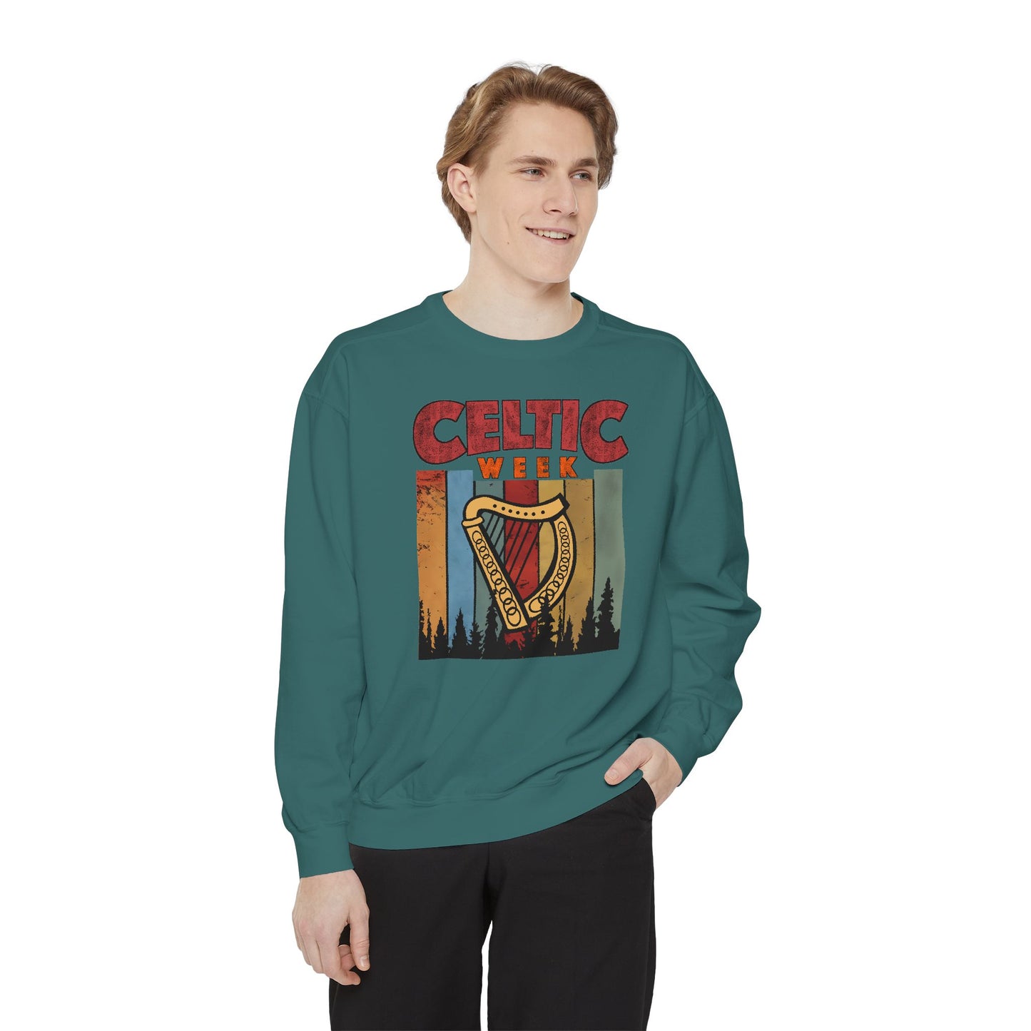 Celtic Week  - Unisex Garment-Dyed Sweatshirt